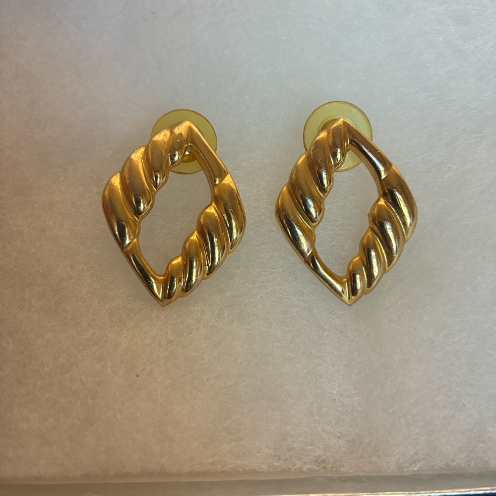 Gold tone earrings